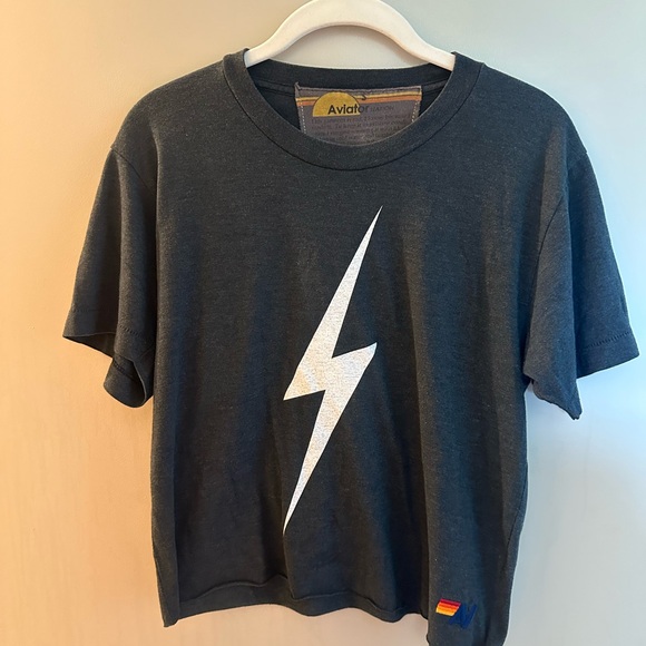 Women's Charcoal Bolt Boyfriend Tee - Picture 3 of 7